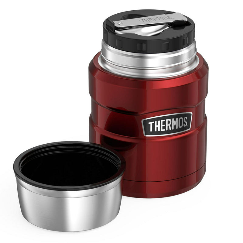 Thermos Stainless King red food flask 470ml (British brand)