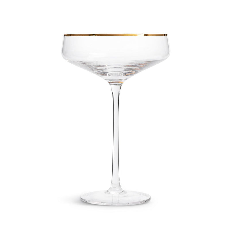 Habitat Gold Rim Champagne Coupe wine glass, UK version