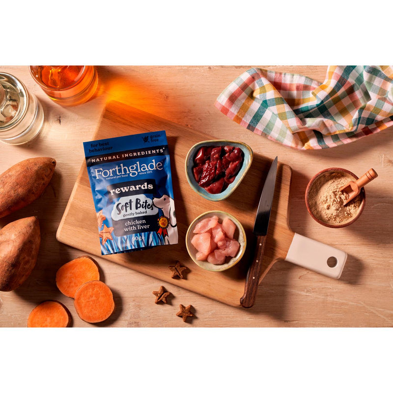 Forthglade Rewards Natural Soft Bite Treats Chicken Liver 90g - British product
