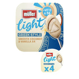 Müller Light Greek Style Coconut With A Hint Of Vanilla Yogurt 4x115g