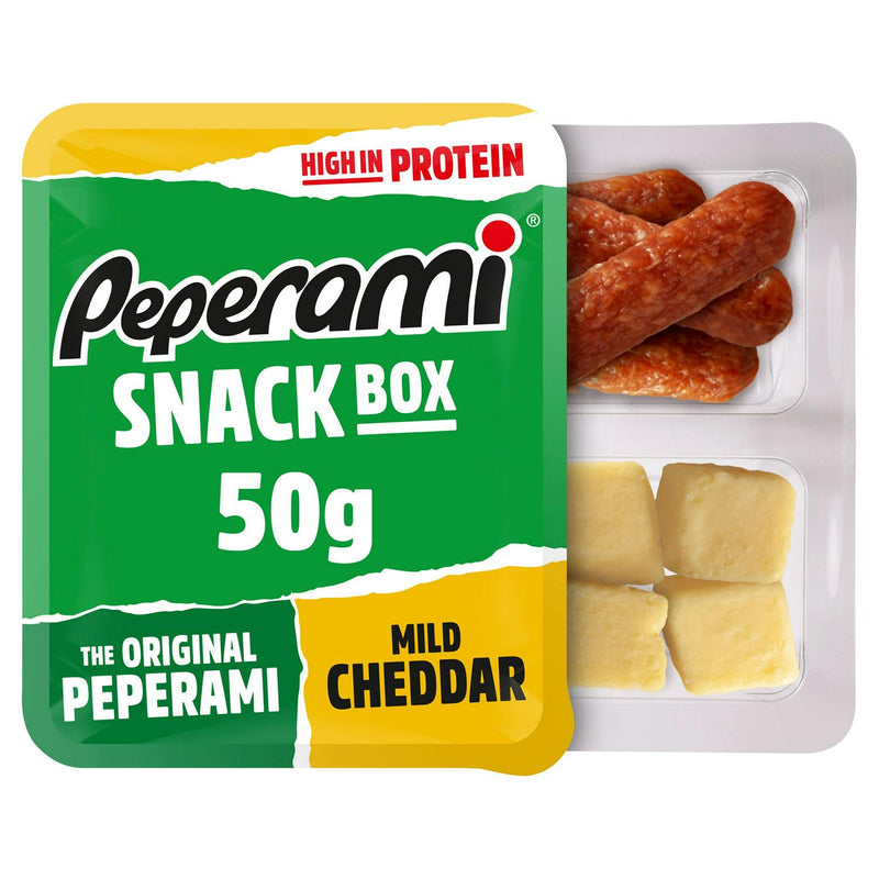 Peperami snack box original and cheese 50g, imported from the UK