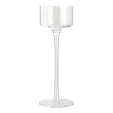 Habitat clear long stem glass pillar candle holder 25cm, UK version
