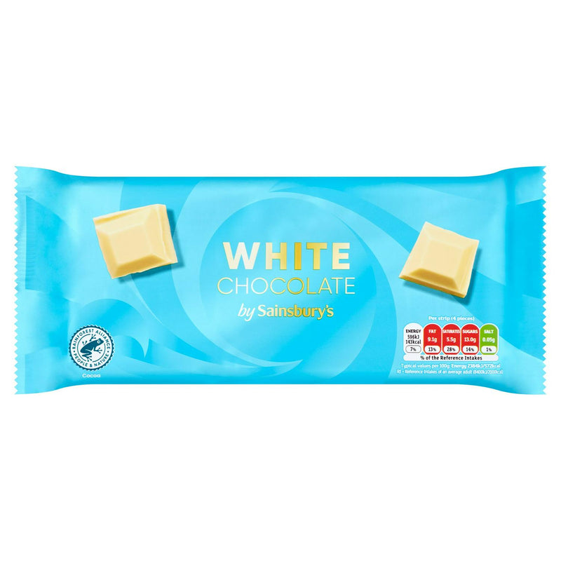 Sainsbury's white chocolate 200g (British brand)