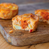 Emmental and Extra Mature Cheddar Potato Frittata Bites with Buffalo Sauce 130g