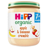 HiPP organic apple banana crumble baby food jar 160g, UK version