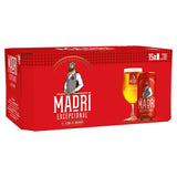Madri Excepcional lager pack 15 x 440ml, imported from the UK