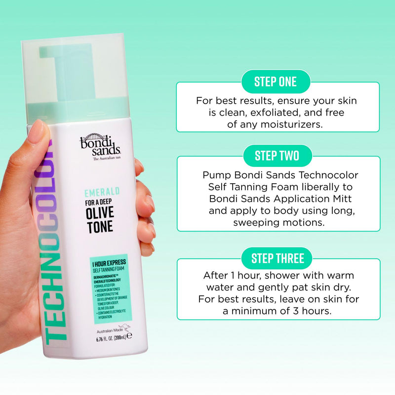 Bondi Sands Technocolor Emerald Self Tanning Foam 200ml - British product