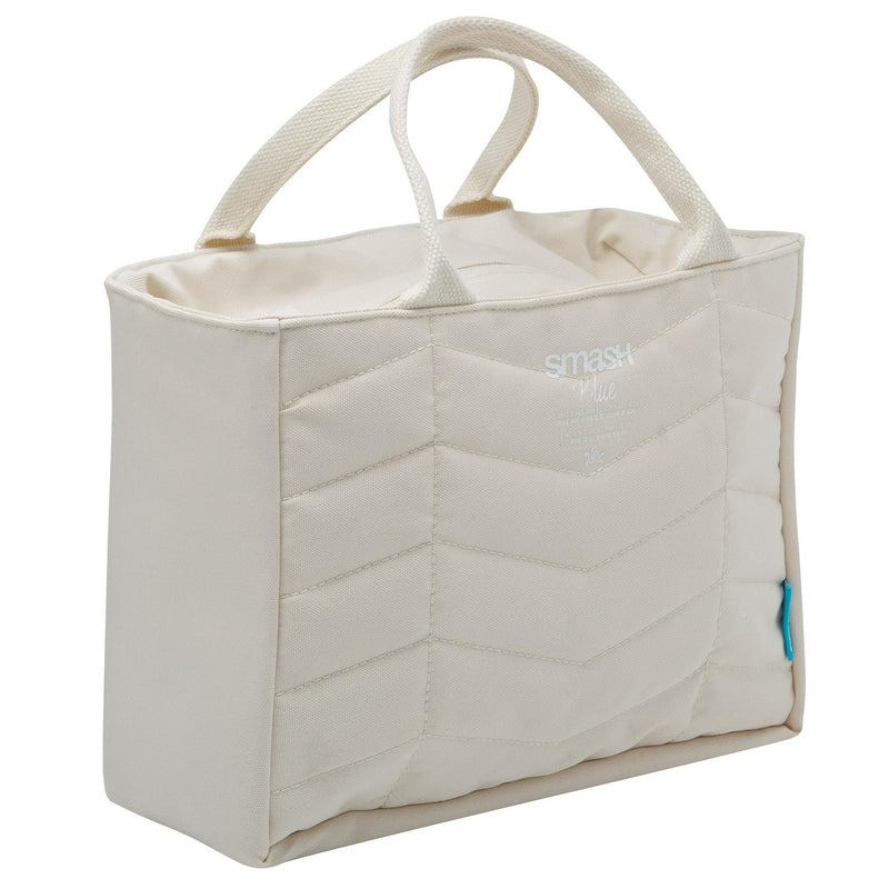 Smash Planet Chevron Lunch Bag Beige 24cm long (British brand)