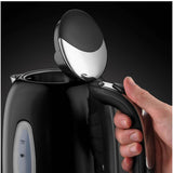 Russell Hobbs black electric kettle 1.7L, imported from the UK
