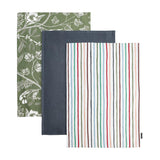 Habitat floral and stripe tea towels 3 pack, UK version