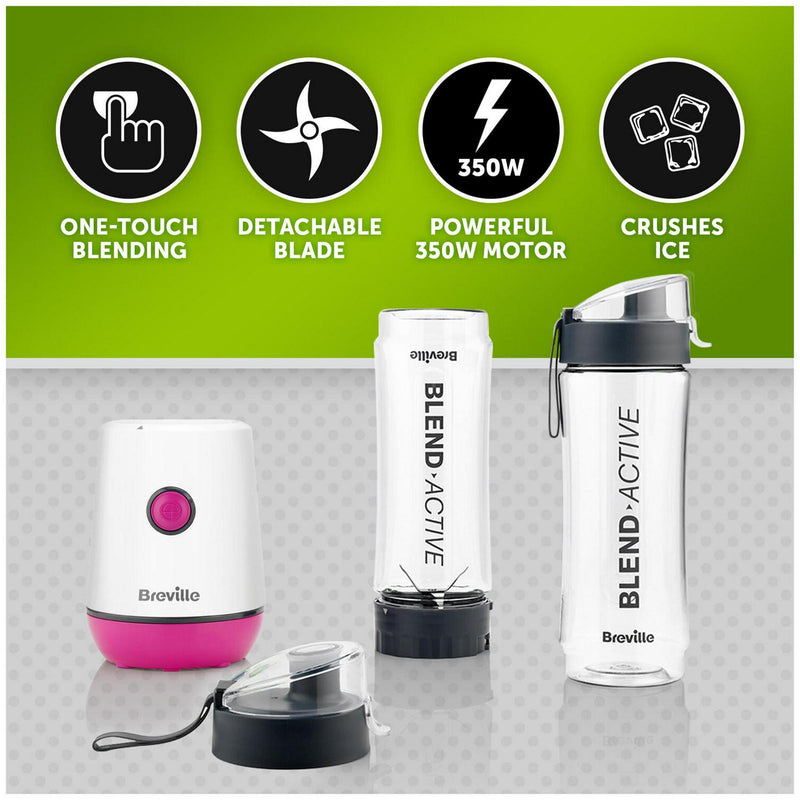 Breville VBL248 Blend Active Personal Blender – Pink