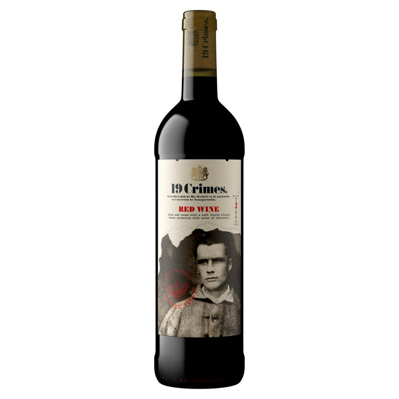 19 Crimes red wine blend 75cl - British product