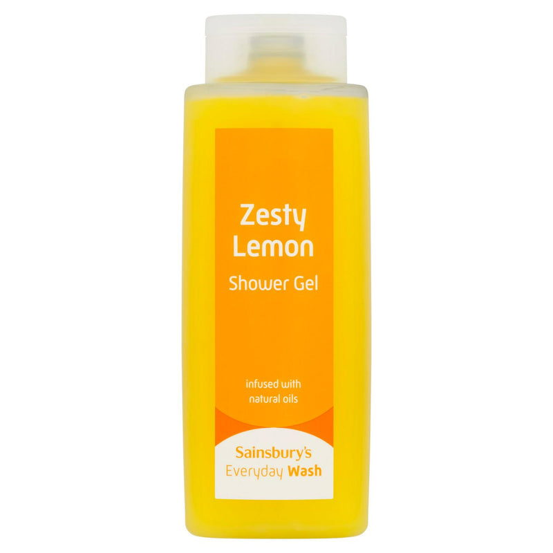 Sainsbury's Everyday Wash shower gel Zesty Lemon 500ml (British brand)