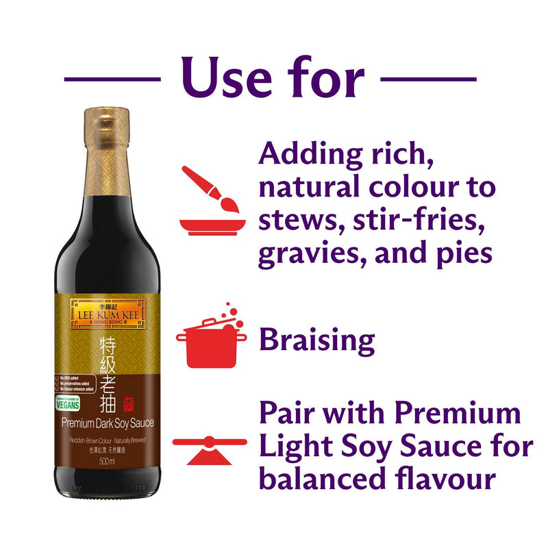 Lee Kum Kee dark soy sauce 500ml, UK version