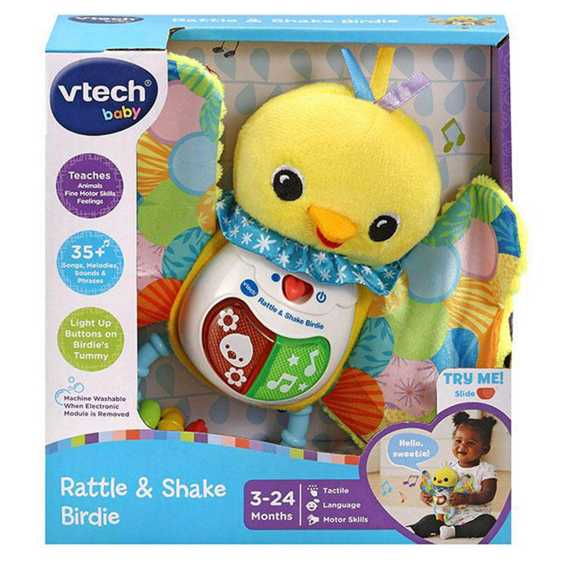 VTech Rattle & Shake Birdie soft toy 19cm (British brand)