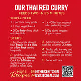 Ice Kitchen Thai Red Curry Paste Frozen 2 x 77g, UK version