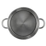 24cm Stainless Steel Stock Pot with Glass Lid, 7 Litre Capacity