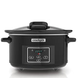 Crockpot 4.7L slow cooker black hinged lid - British product