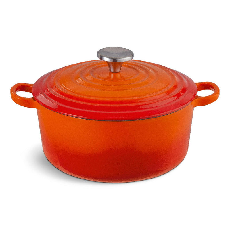 Habitat Cast Iron Casserole Dish Orange 3.3 Litre, UK version