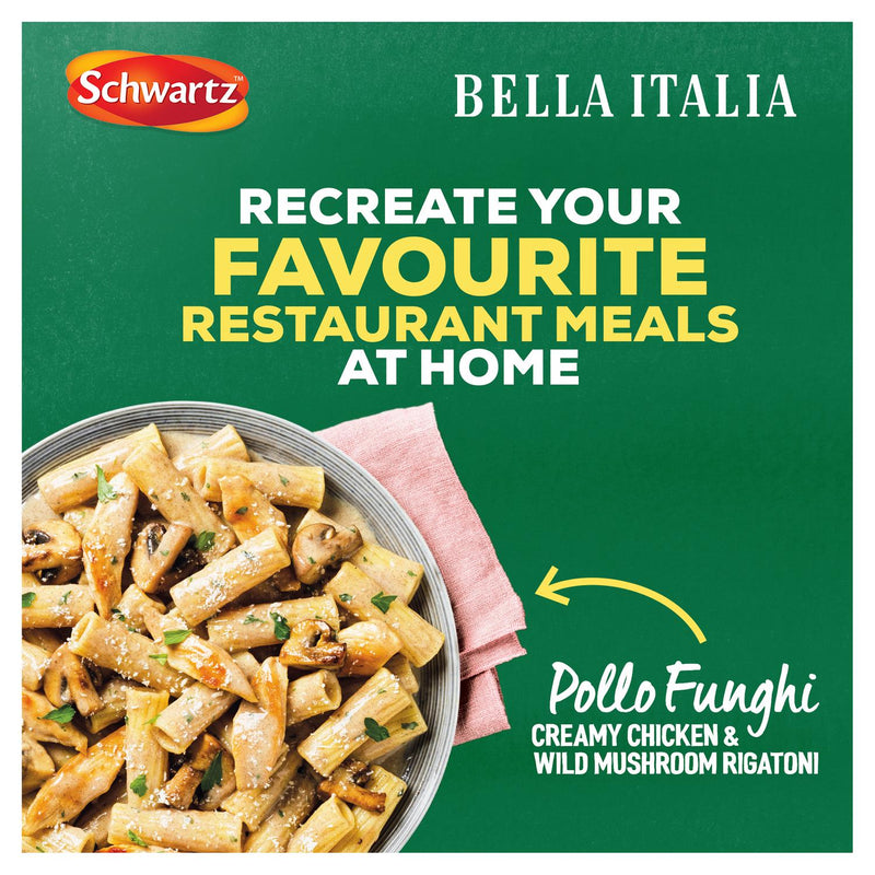 Schwartz Bella Italia creamy chicken mushroom pasta mix 30g (British brand)