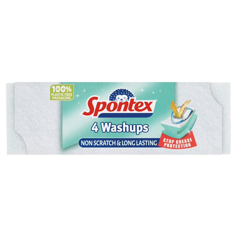 Spontex Non Scratch Sponge Scourer x4 (British brand)