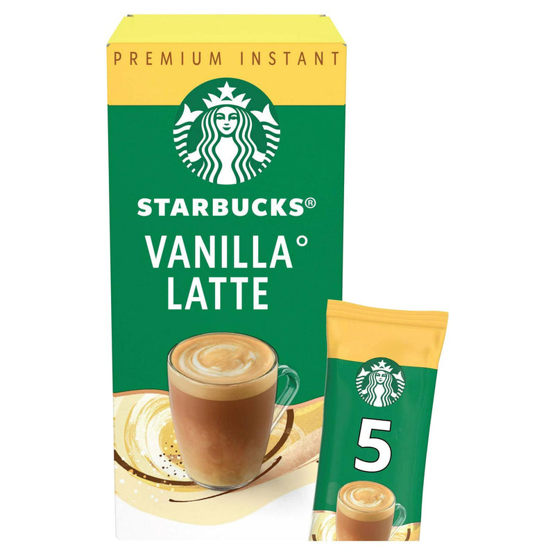 Starbucks Vanilla Latte Instant Sachets 5 x 21.5g (British brand)