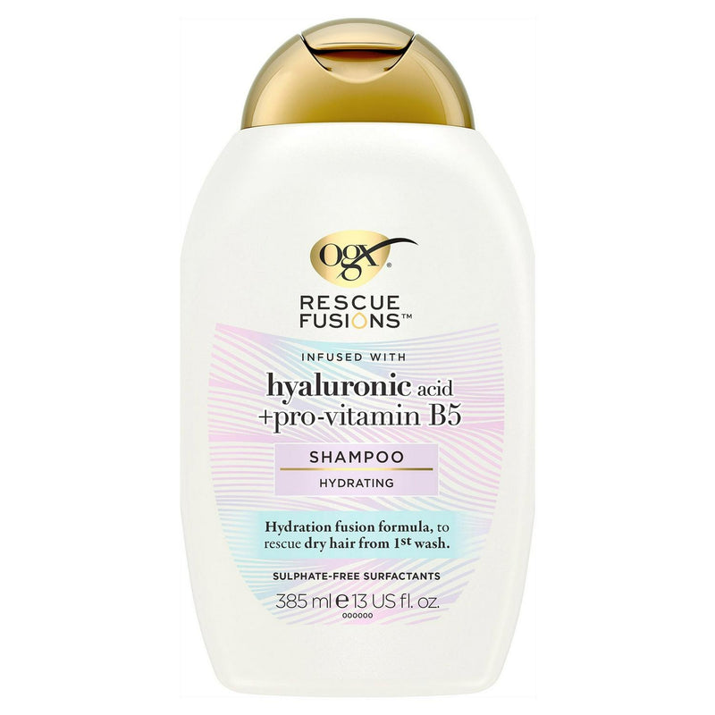 OGX Rescue Fusions Hyaluronic Acid Shampoo, imported from the UK