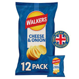 Walkers Cheese & Onion Flavour Crisps Multipack 12x25g (British brand)