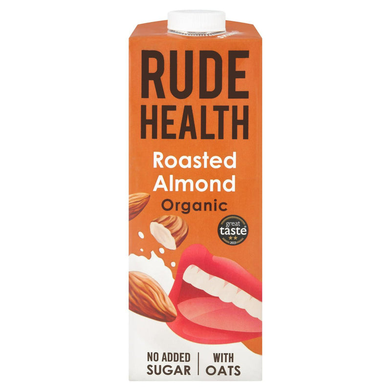 Rude Health roasted almond organic almond oat drink 1L, imported from the UK