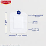 Elastoplast Med 5 Sensitive XL Dressings 6x7cm
