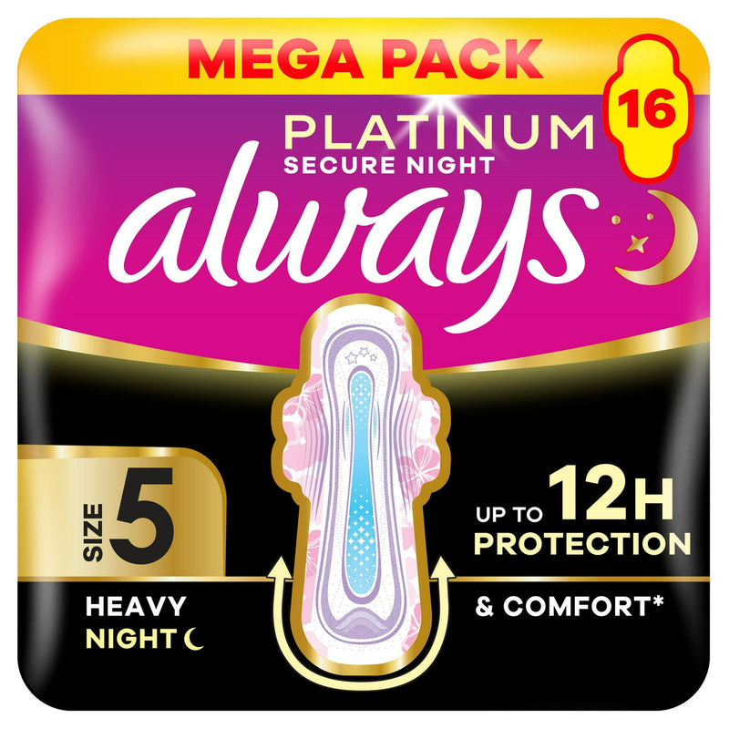 Always Platinum night sanitary towels 16 pack - British product