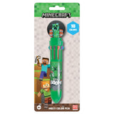 Minecraft Novelty Pen 10 Colours 17.5cm, imported from the UK