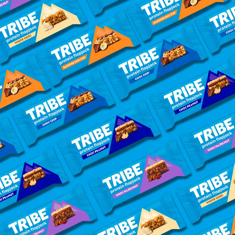 Tribe chocolate peanut protein flapjack 50g (British brand)
