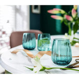 Habitat Teal Japonica Tumbler Glass 350ml, UK version