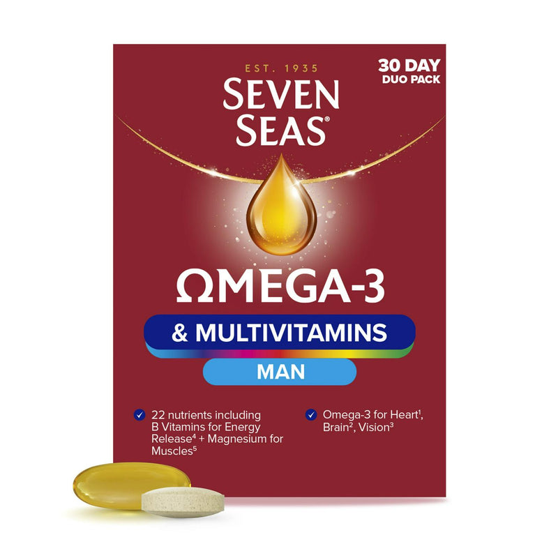 Seven Seas men's vitamin omega 3 duo 30 pack (British brand)