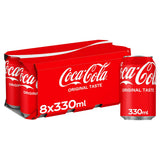 Coca-Cola Original Taste Cola 8x330ml - British product