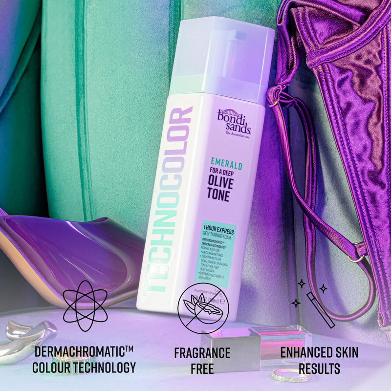 Bondi Sands Technocolor Emerald Self Tanning Foam 200ml - British product
