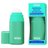 Refillable Roll-On Deodorant 50ml with Natural Fresh Cotton & Sea Salt Scent