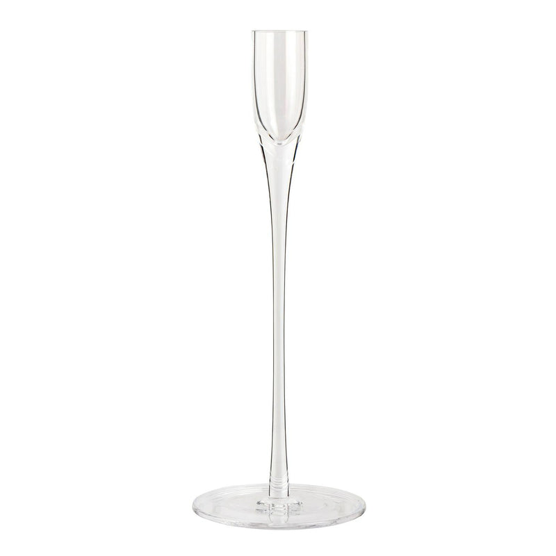 Habitat tall clear glass taper candle holder 25cm, UK version