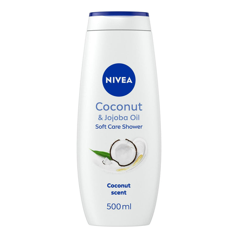 Nivea Caring Shower Cream Coconut and Jojoba Oil 500ml, imported from the UK