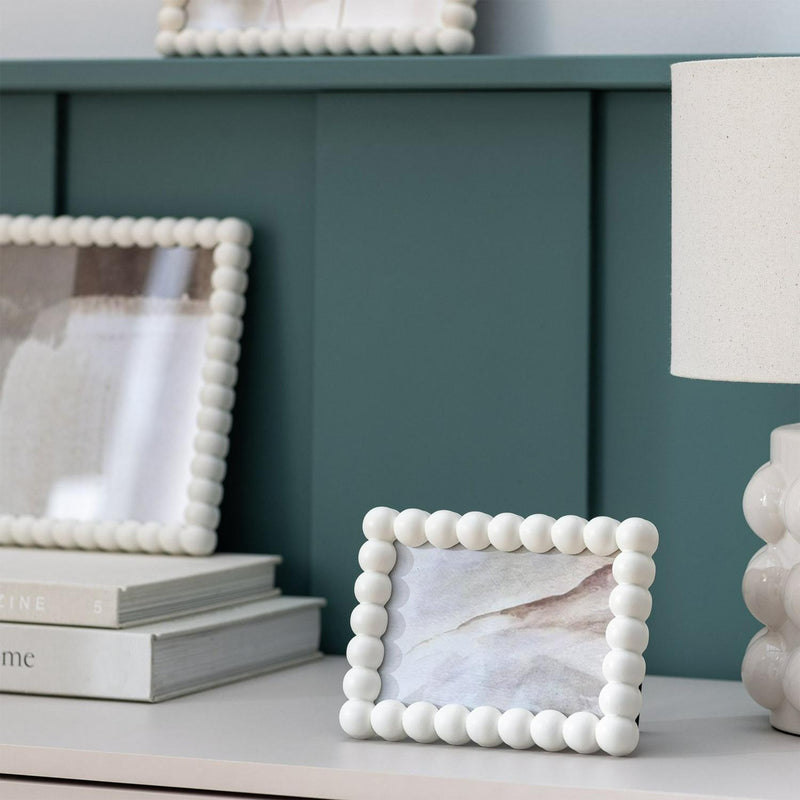 Habitat white bobble picture frame 4x6 photo holder, UK version
