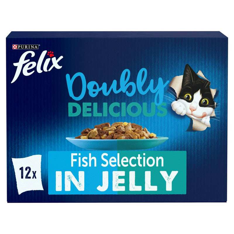 Felix wet cat food fish selection pouches 12x85g - British product