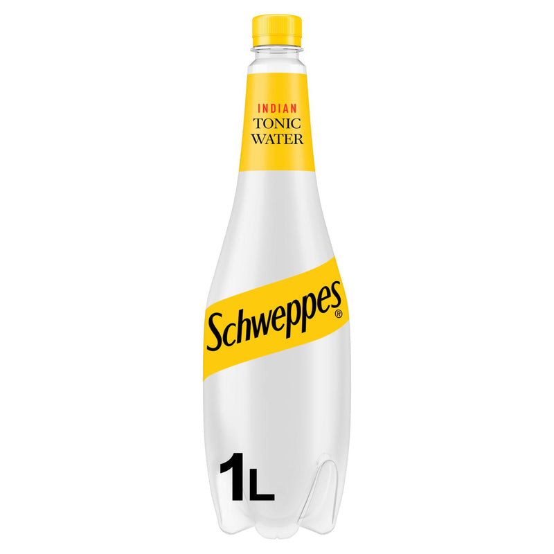 Schweppes Indian Tonic Water 1L, imported from the UK