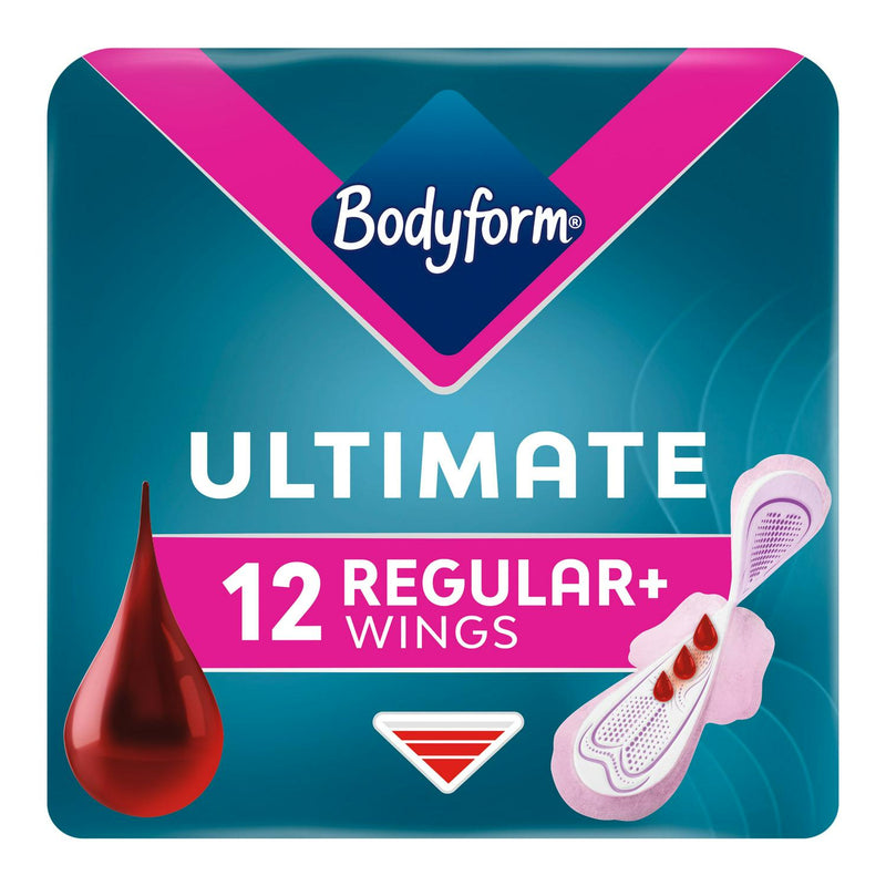 Bodyform Sanitary Towels Ultimate Ultra Regular Wings 12 Pack - British product