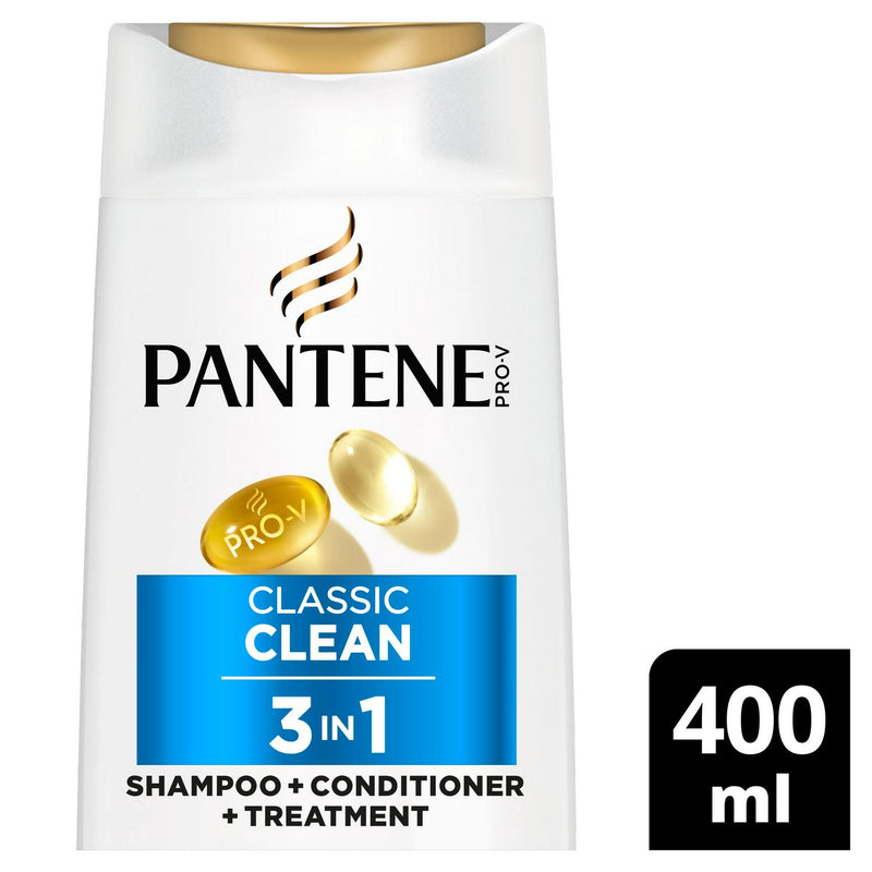 Pantene Pro-V Classic Clean 3 In 1 Shampoo for Normal to Mixed Hair 400ml