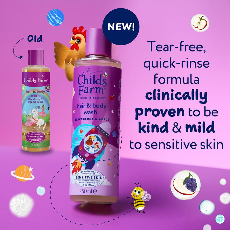 Childs Farm Hair & Body Wash Blackberry & Apple 250ml - British product