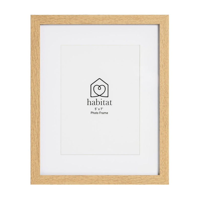 Habitat oak effect photo frame single mount 5x7 inch, UK version