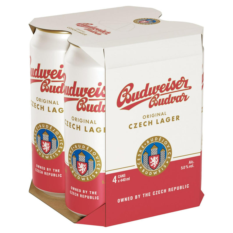 Budweiser Budvar Original Czech Lager 4 x 440ml - British product