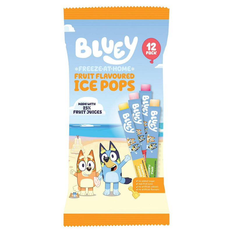 Bluey fruit flavoured ice pops 12 x 45ml, UK version