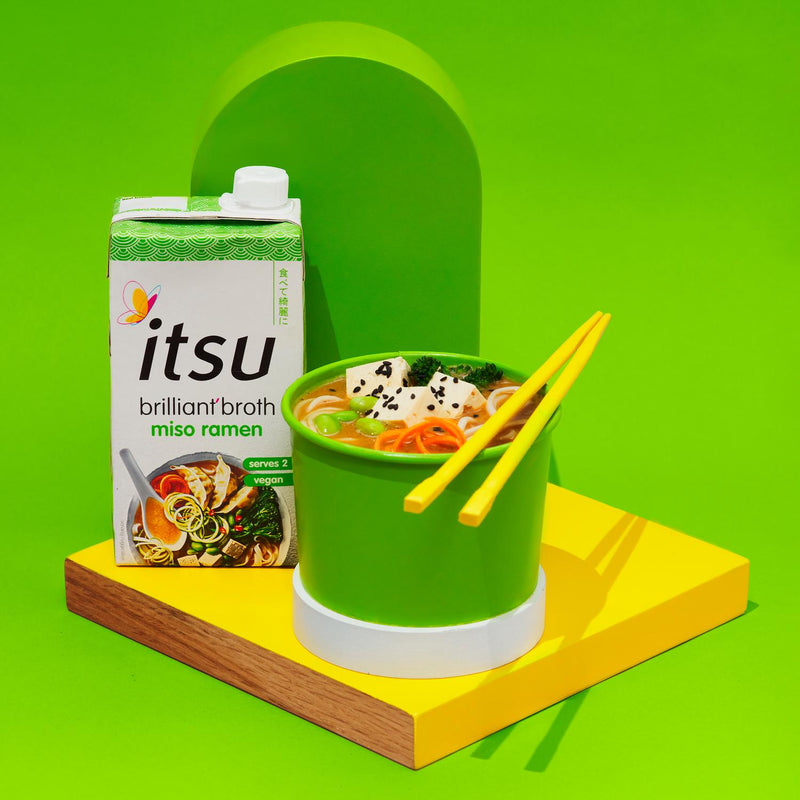 itsu miso ramen broth 500ml carton liquid, imported from the UK
